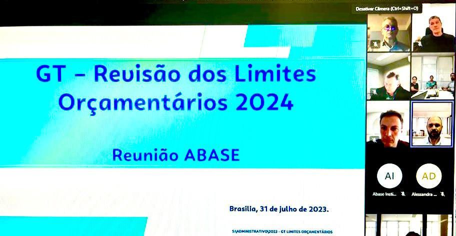 Read more about the article Abase e Diretoria Administração e Finanças do Sebrae Nacional Tratam  da Revisão dos Limites Orçamentários